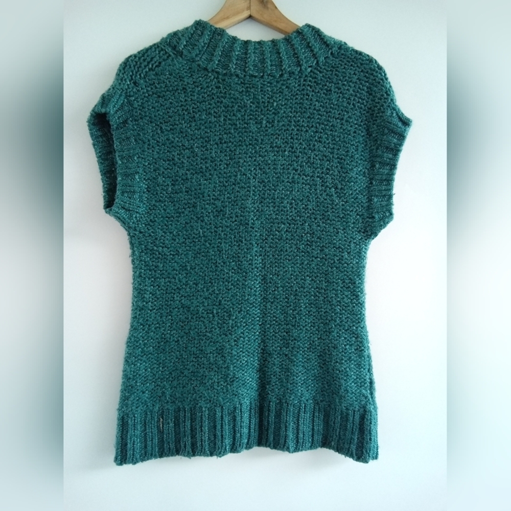 Mudd Teal Cable Knit V-Neck Sweater Vest - Size Large - Picture 3 of 6
